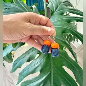 Handmade Lapis Lazuli & Howlite Earrings – Balance, Clarity & Calm stones